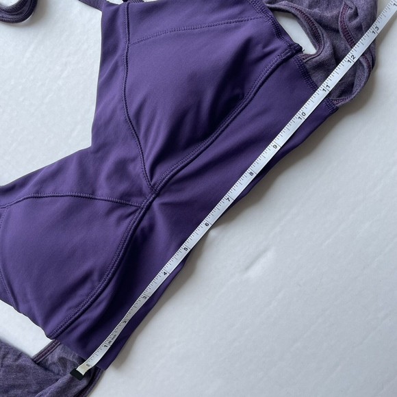 Lululemon Twist and Turn Tank Top Open Back Shelf Bra w/Pads Purple  sz XS - Picture 9 of 9